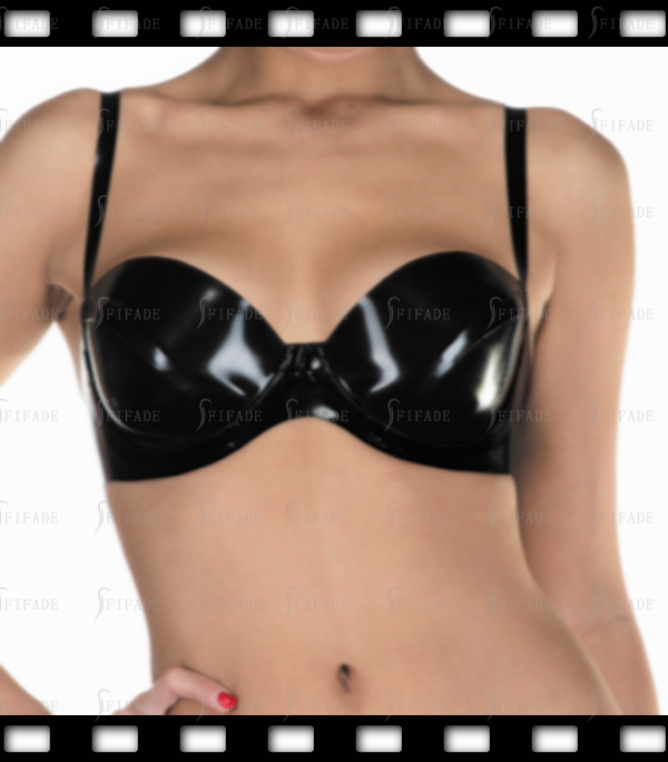 Latex Bra Classic Basic Triangle Style Back Strap Adjustable Customized 0.4mm