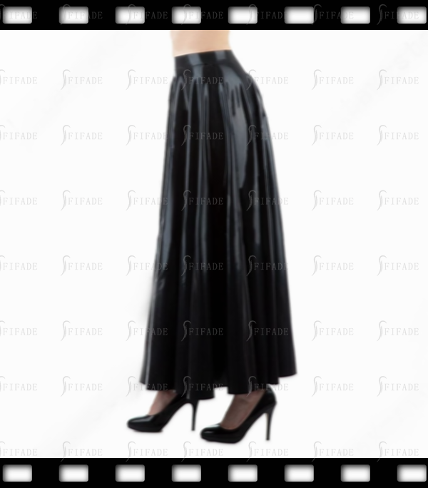 Latex Classic Skirts Pleated Full Length Customized 0.4mm