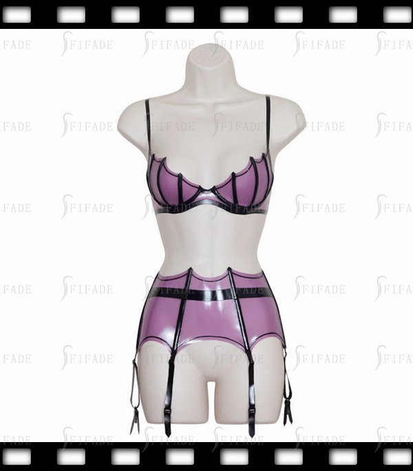 Latex Bar Triangle Style Back Strap Adjustable Black Trims Customized 0.4mm