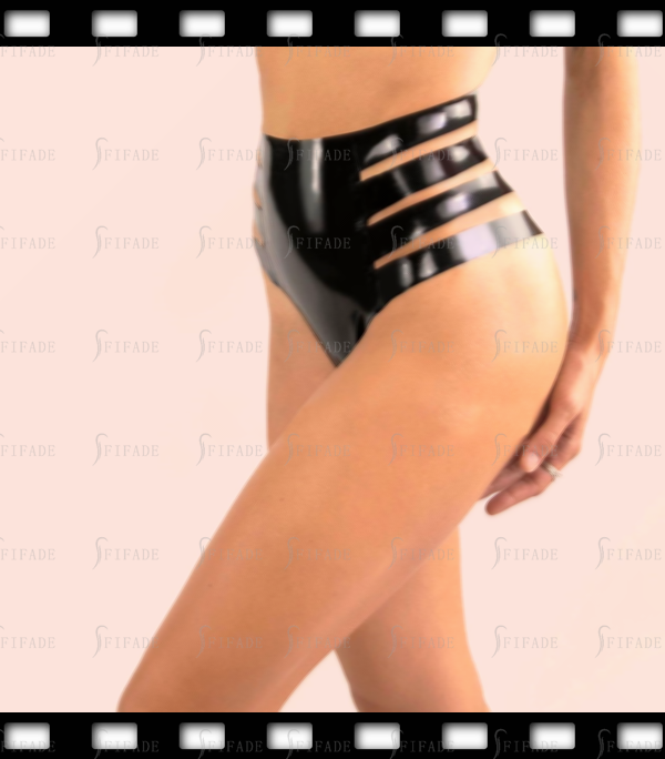 Latex Control Briefs Side Cut-out Style Fitted Slim Unique Sexy Customized 0.4mm