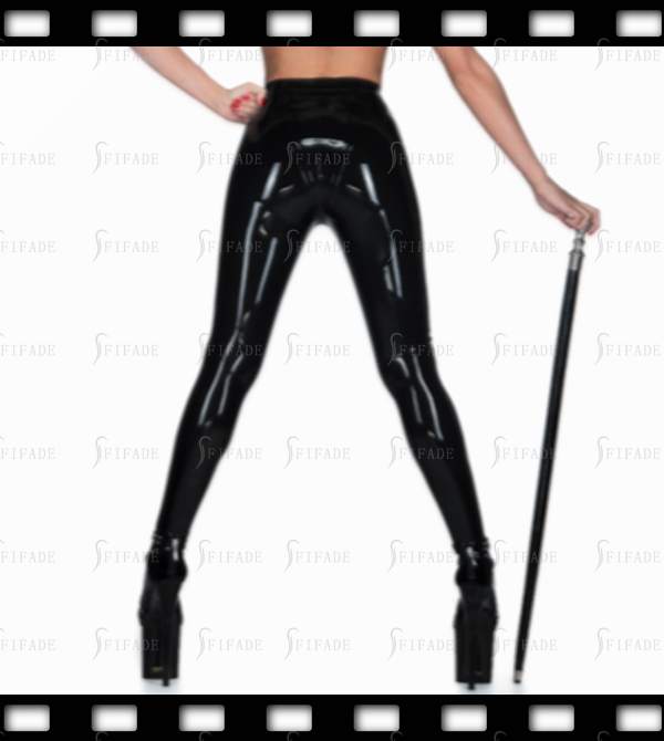 Latex Pantyhose Triangle Crotch Splicing Seams Unisex Leggings High Waist Customized 0.4mm