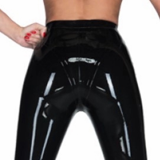 Latex Pantyhose Triangle Crotch Splicing Seams Unisex Leggings High Waist Customized 0.4mm