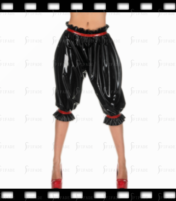 Latex Loose Knickers Medium Pants Mid Waist Pull On No Zip Customized 0.4mm