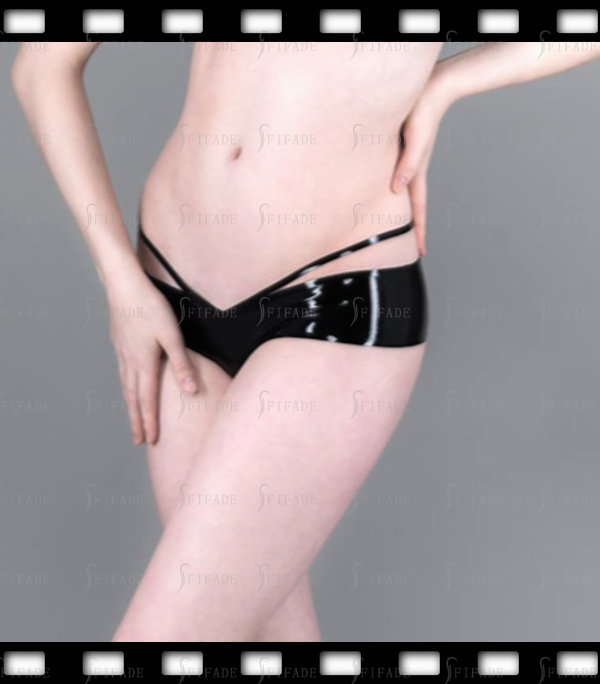 Latex Brazilians V Shape Lower Waist Shorts Panties Unique Sexy Customized 0.4mm