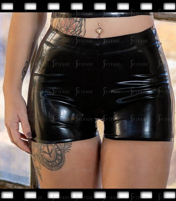 Latex Boyshort Womens Briefs Mid Waist Line Fitted Slim Hot Sexy Customized 0.4mm