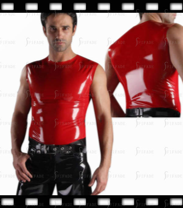 Latex Vest For Men’s Classic Tank Sleeveless Slim Fitted Customized 0.4mm Thickness