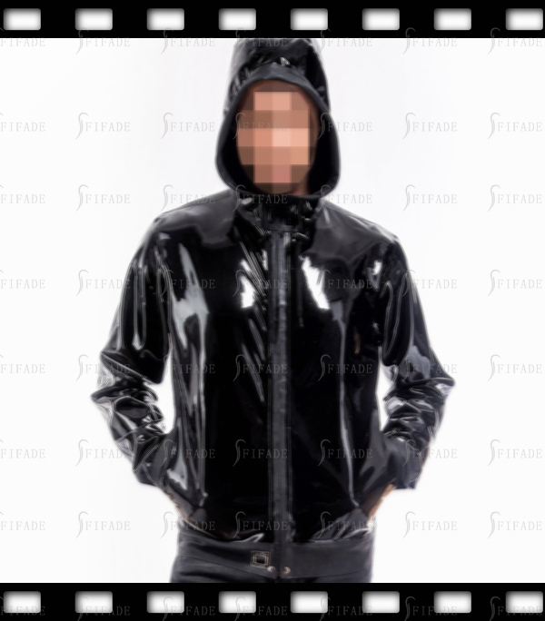 Latex Sports Hoodie Long Sleeves Hoodies Normal Fitted Customized 0.4mm