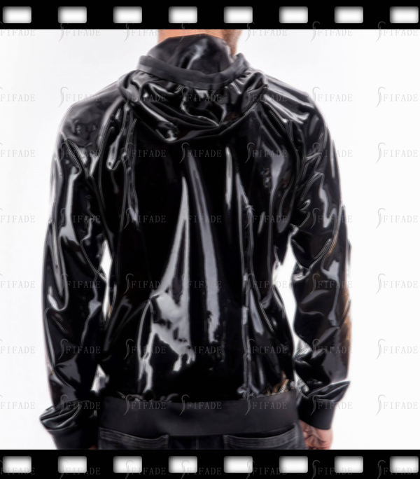 Latex Sports Hoodie Long Sleeves Hoodies Normal Fitted Customized 0.4mm
