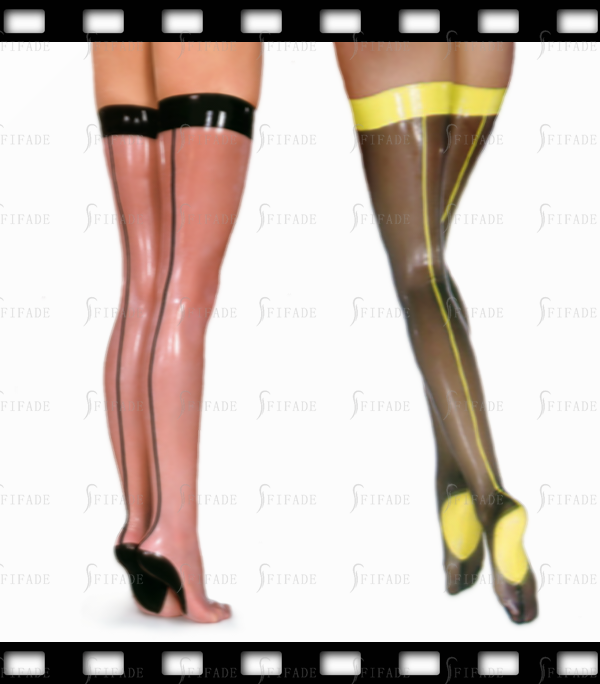 Latex Stockings Upper 1 Wide Trims Classic Transparent Color Customized 0.4mm