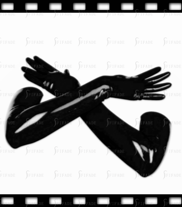 Latex Opera Long Gloves Classci Gloves Unisex Customized 0.4mm