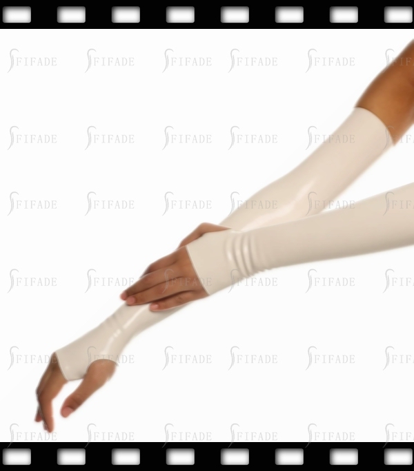 Latex Mitten Long fingerless Gloves Classic Mittens Unisex Customized 0.4mm