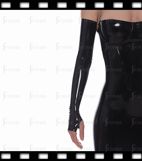 Latex Mitten Long fingerless Gloves Classic Mittens Unisex Customized 0.4mm