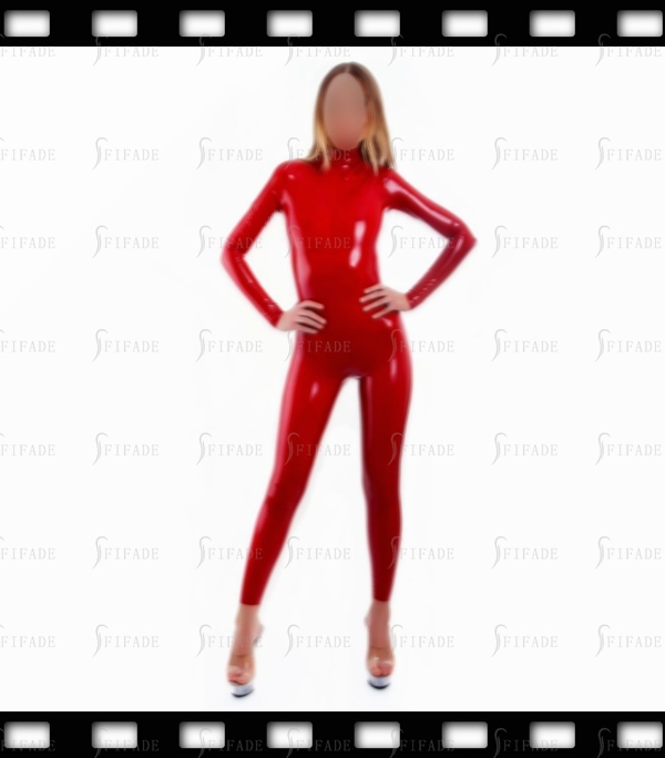Latex Catsuit for Women Jumpsuit without Zip No Socks Slim Fitted Customized 0.4mm