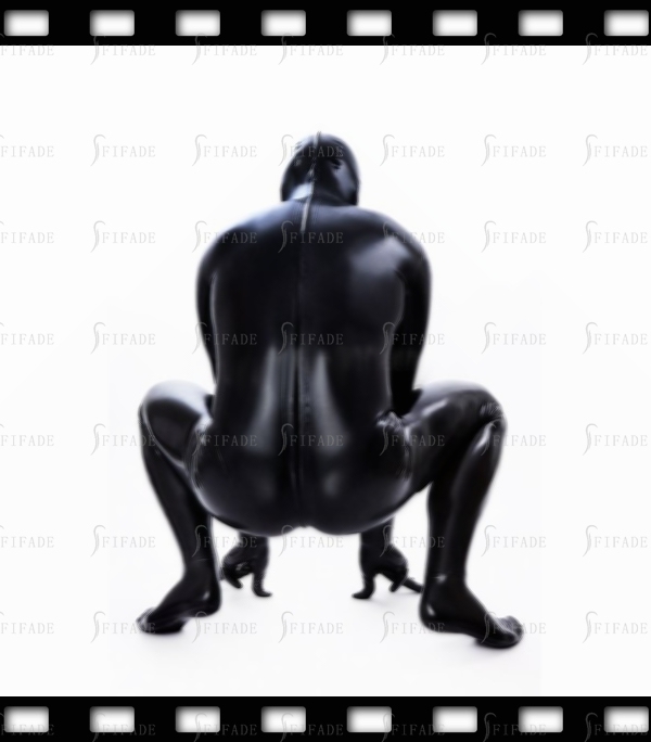 Latex Catsuit Full Body Jumpsuit Back 3 Way Zip with Gloves & Socks Customized 0.4mm