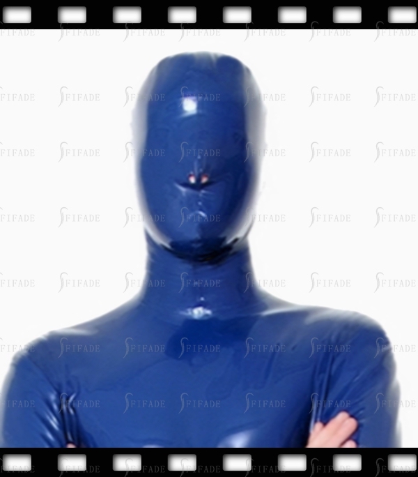Latex Catsuit With Hoods Only Nose Hole BDSM Cool Wear Customized 0.4mm