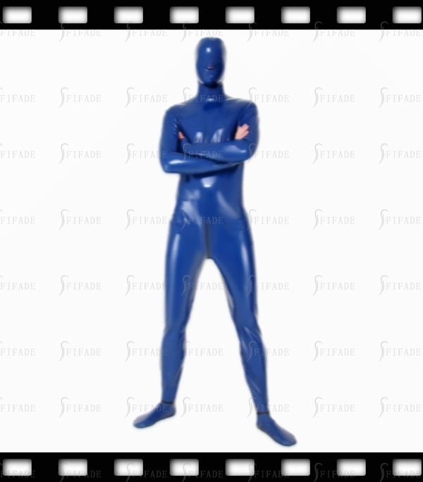 Latex Catsuit With Hoods Only Nose Hole BDSM Cool Wear Customized 0.4mm
