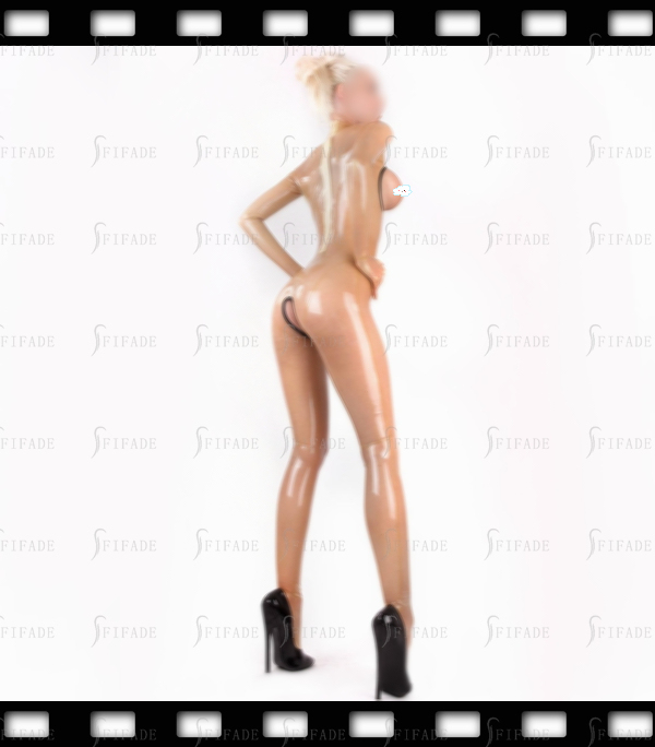 Latex Catsuit Long Sleeves Open 3 Holes Cutting Style Clubwear Unique Sexy Customized 0.4mm