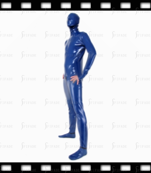 Latex Catsuit With Hoods Only Nose Hole BDSM Cool Wear Customized 0.4mm