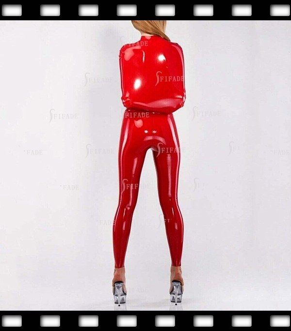 Latex Bondage Suit BDSM Catsuit Unique Cool Hard Play Shoulder Zip Customized 0.4mm