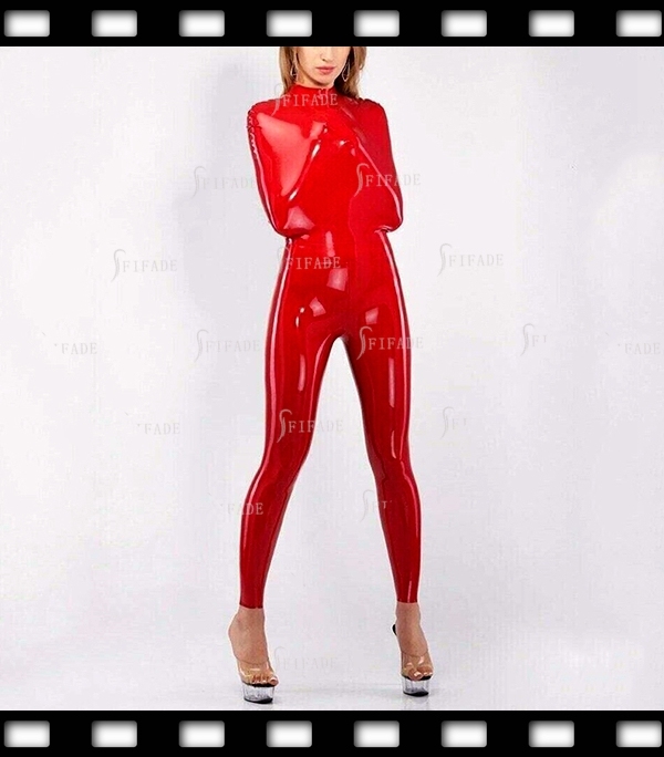 Latex Bondage Suit BDSM Catsuit Unique Cool Hard Play Shoulder Zip Customized 0.4mm