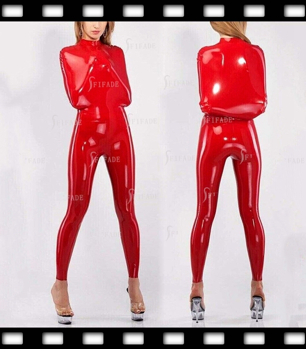 Latex Bondage Suit BDSM Catsuit Unique Cool Hard Play Shoulder Zip Customized 0.4mm