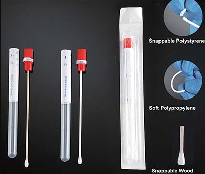 Transport swab, with medium