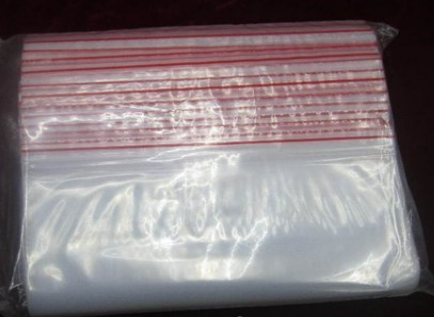 Self-sealing sterilization pouch.
