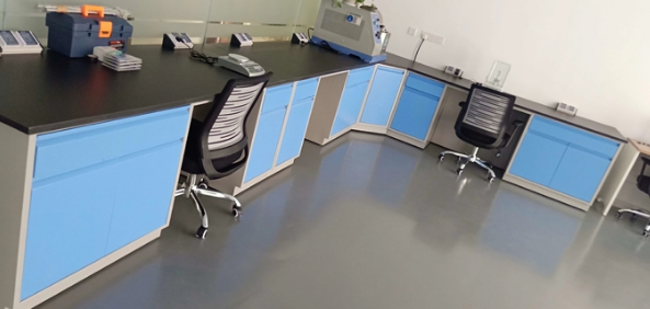 Steel Wooden Structure Central Lab Table