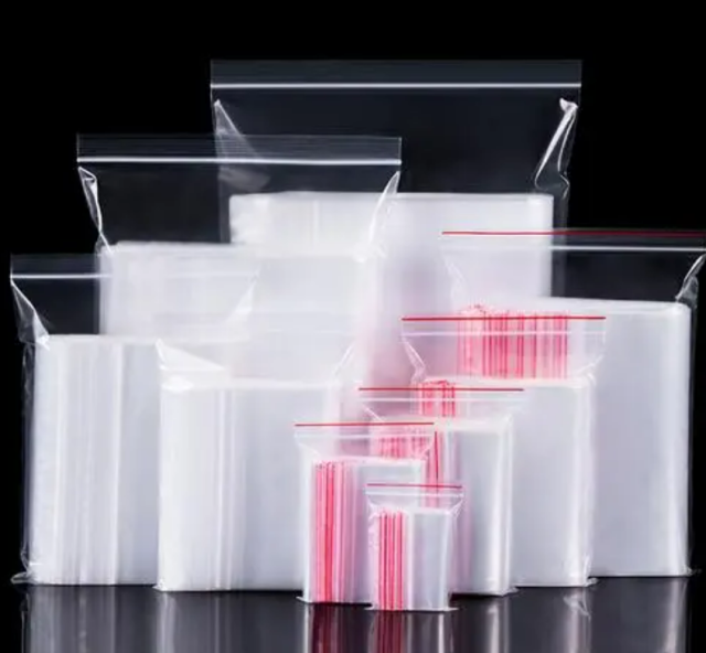 Self-sealing sterilization pouch.