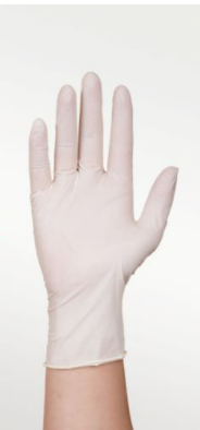 Extractable latex gloves