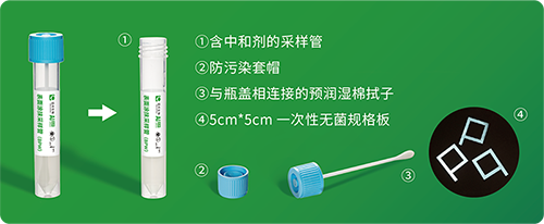 Surface coating sampling tube
