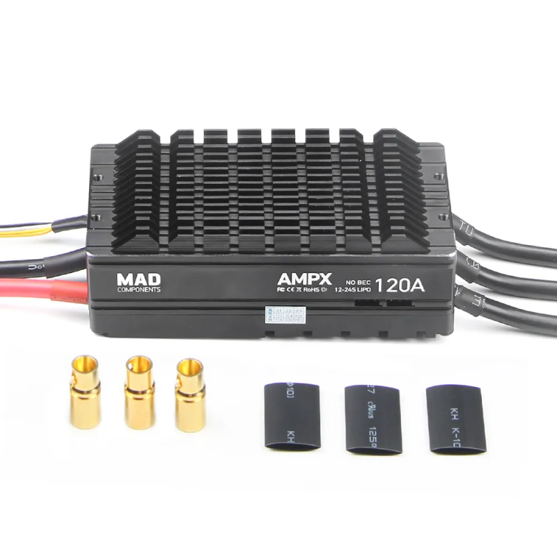 MAD AMPX 120A HV(12-24S) ESC Regulator silver