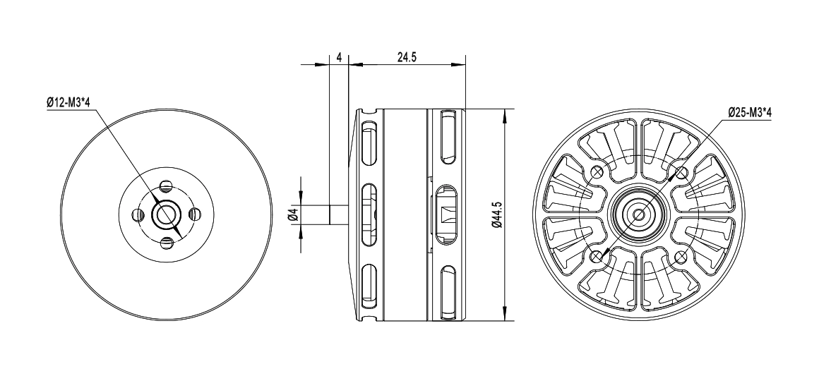 MAD 4008 IPE drawing and mount holes