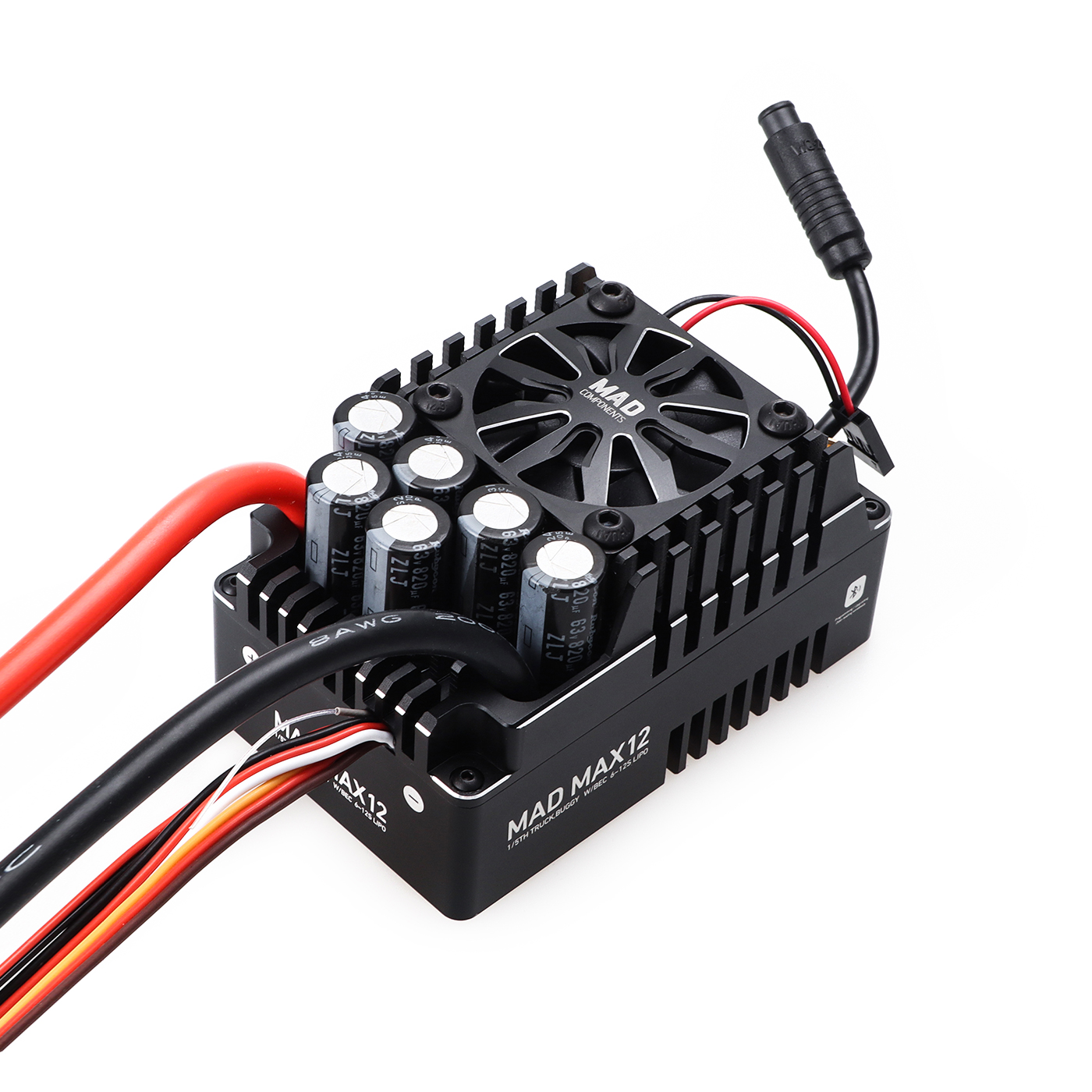 thumbnail image 2 of MAD MAX-15 HV ESC – 6-12S LiPo 50V – 1/5 Scale RC Car Brushless Motor Controller – No Tariffs To USA 2 of 6