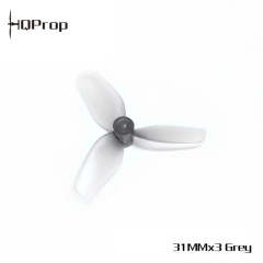 HQ Ultralight Whoop Prop 31MMx3 1.2x1.1x3 PC 0.8mm Shaft (2CW+2CCW) - Grey