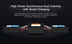 P20 Lipo Charger,DC 500WX2 20A Smart Charger for LiFe, LiIon, LiPo(1-8S)/LiHv(1-70S)/Pb(1-12S); NiMH/Cd(1-16S) Batteries