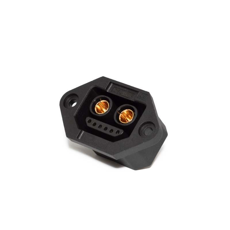QS2+6 Female 6.0mm golden anti-spark 100A high current connector with 6P signal pins
