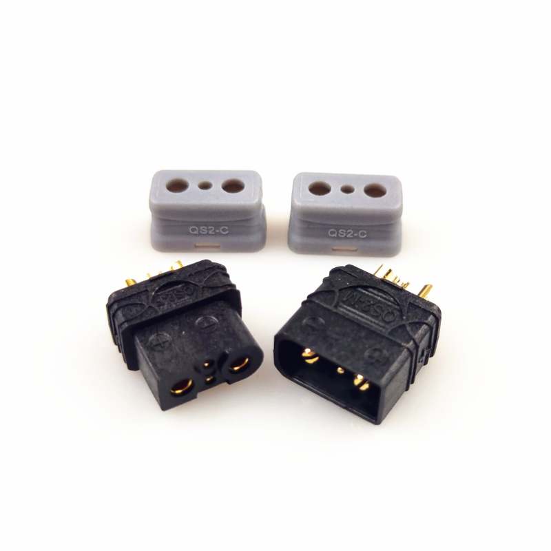 QS2-2P 2mm Bullet Connectors Gold plated Plugs for RC Car ESC Battery solder connector Drone Lipo battery FPV Ebike power system