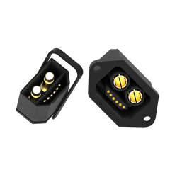 QS2+6 Male 6.0mm golden anti-spark 100A high current connector with 6P signal pins