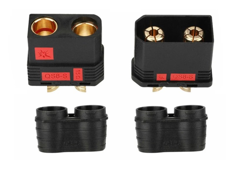 QS8 anti spark connector 15ohm for over 60V device+protective cover QIUSHANG