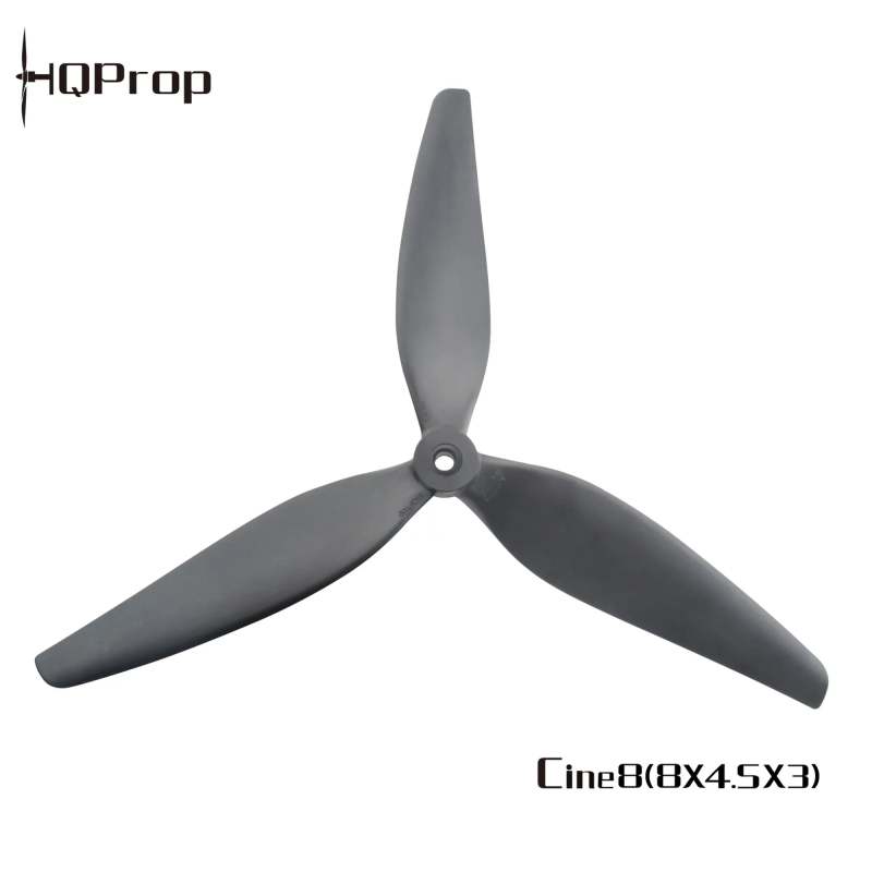 HQProp Cine8 (8X4.5X3) (2CW+2CCW) Black-Glass Fiber Reinforced Nylon