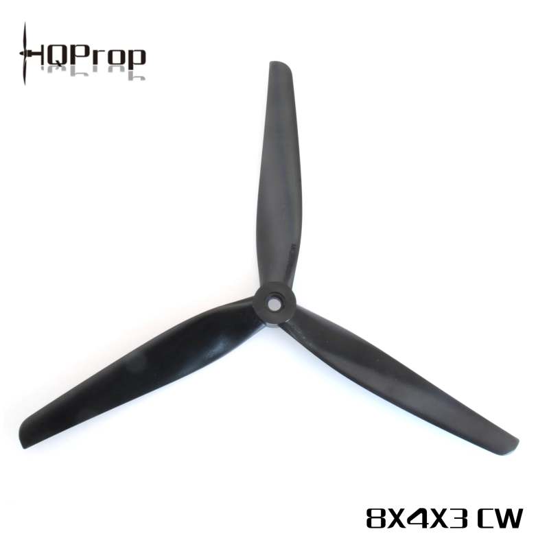 HQ MacroQuad Prop 8X4X3(2CW+2CCW) Black-Glass Fiber Nylon