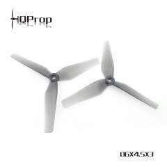 HQProp D6X4.5X3 Grey for Cinewhoop (2CW+2CCW)-Poly Carbonate
