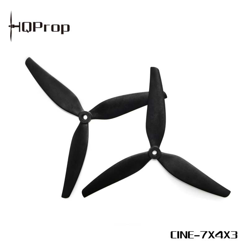 HQProp Cine7(7X4X3) (2CW+2CCW) Black-Glass Fiber Reinforced Nylon