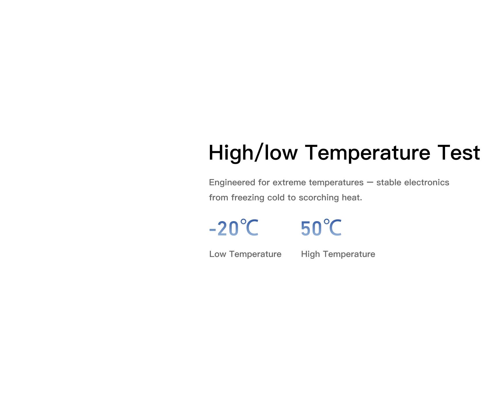 高低温测试 50℃ 高温环境 -20℃ 低温环境