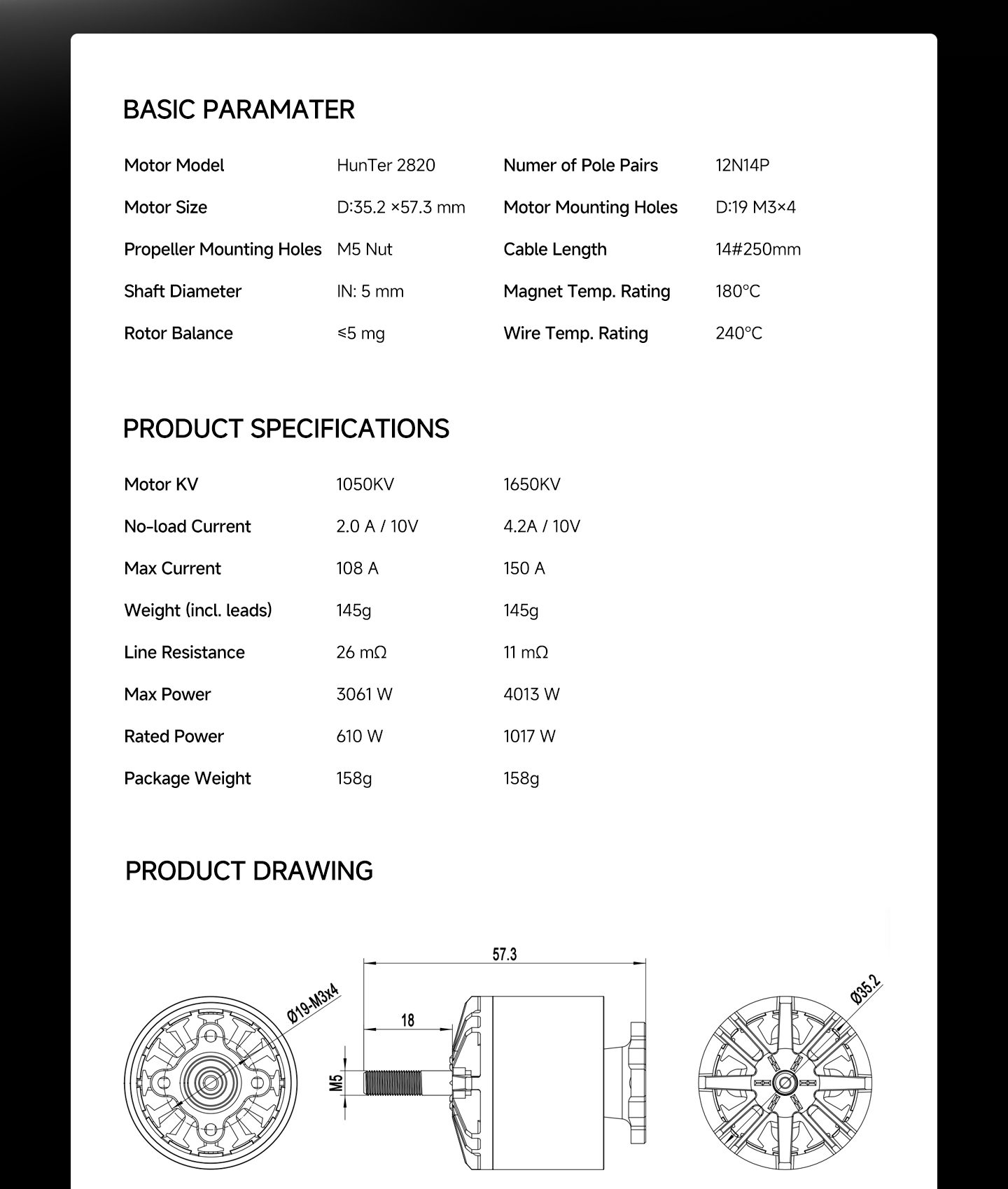MAD Hunter 2820 Specs & Diagram