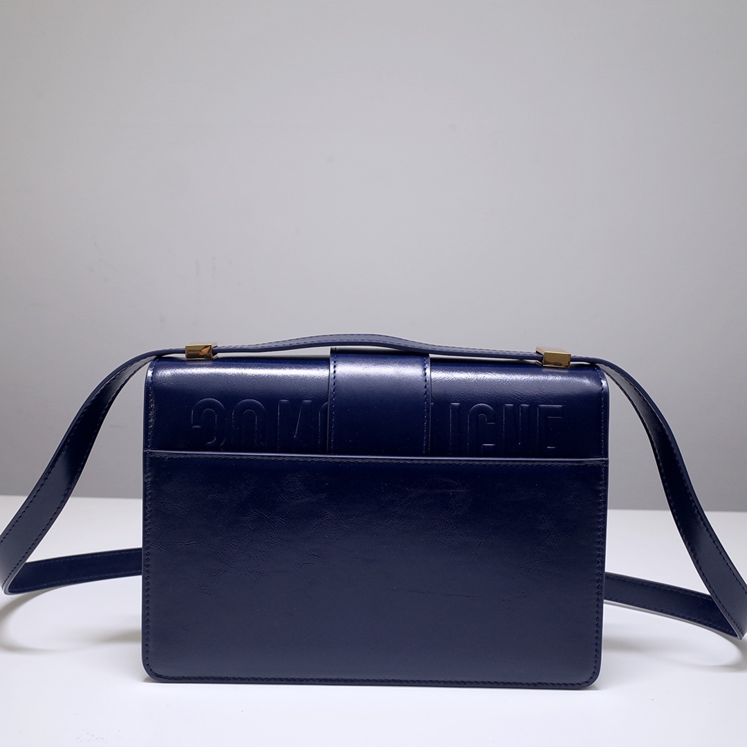 D1or Ladies Bag 30 Montaigne 9006 Navy Patent Leather 24*17*8cm