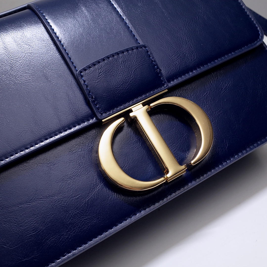D1or Ladies Bag 30 Montaigne 9006 Navy Patent Leather 24*17*8cm