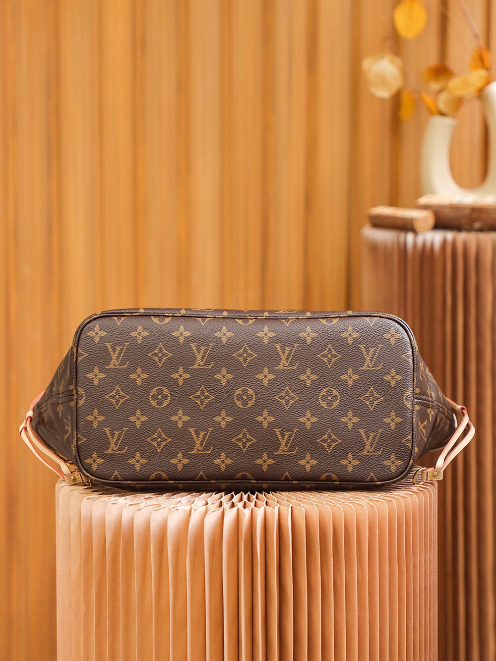 M41177 LV Neverfull MM Ladies Tote Bag Cherry 31x28x14cm
