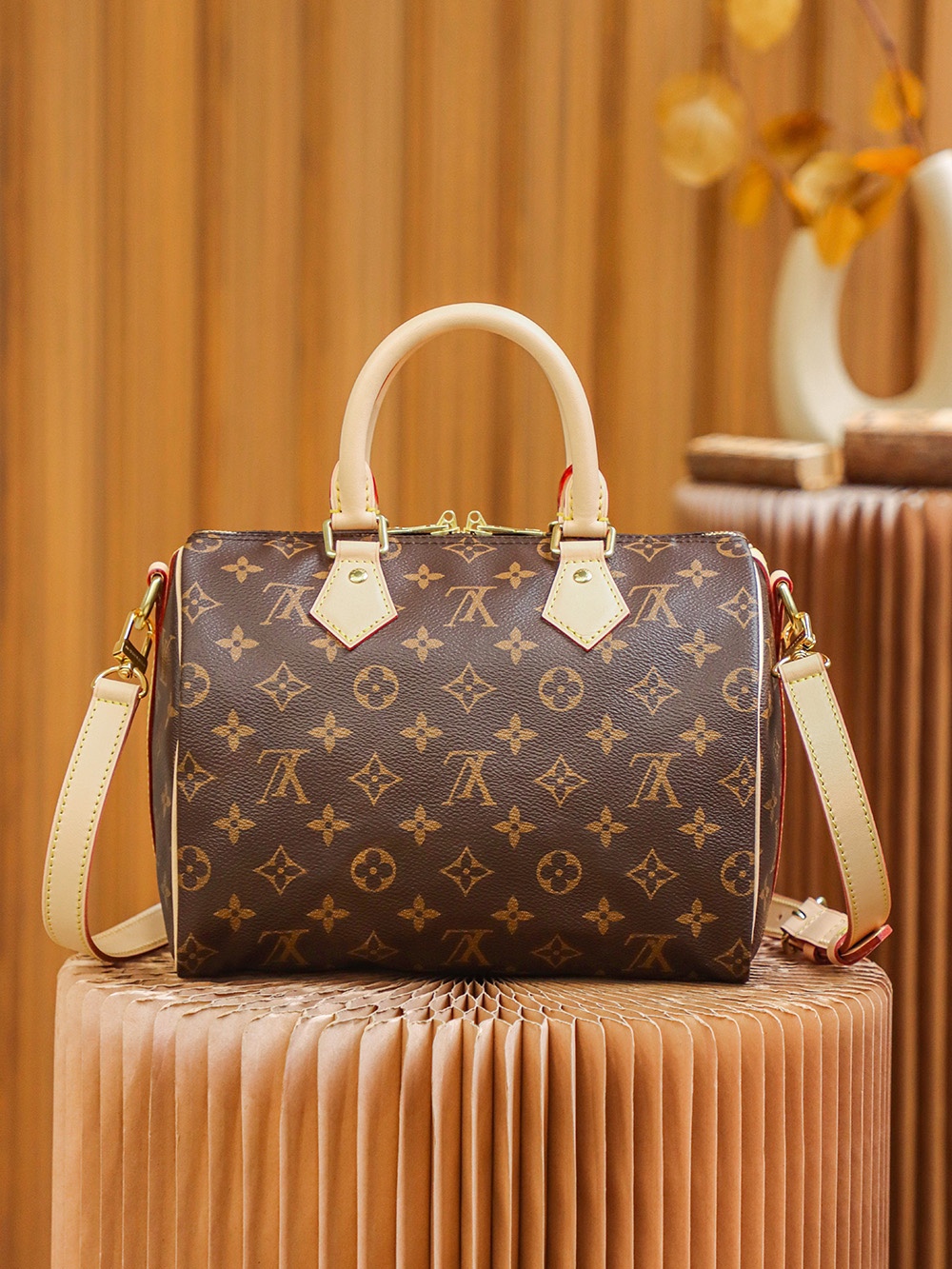 M41113 LV Speedy Bandoulière 25 Ladies Bag Monogram Canvas 25*19*15cm